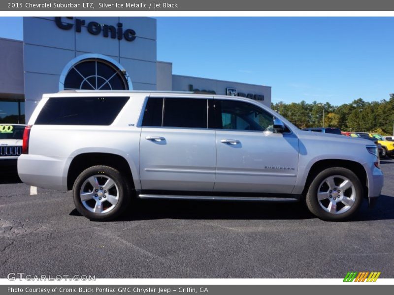Silver Ice Metallic / Jet Black 2015 Chevrolet Suburban LTZ