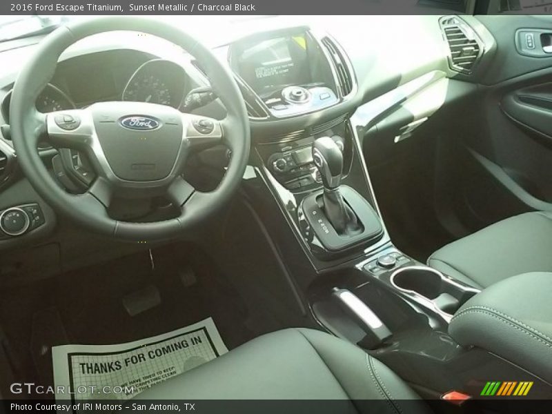 Sunset Metallic / Charcoal Black 2016 Ford Escape Titanium