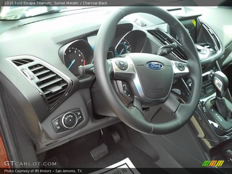 Sunset Metallic / Charcoal Black 2016 Ford Escape Titanium