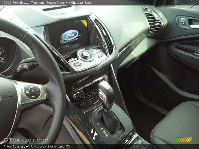 Sunset Metallic / Charcoal Black 2016 Ford Escape Titanium