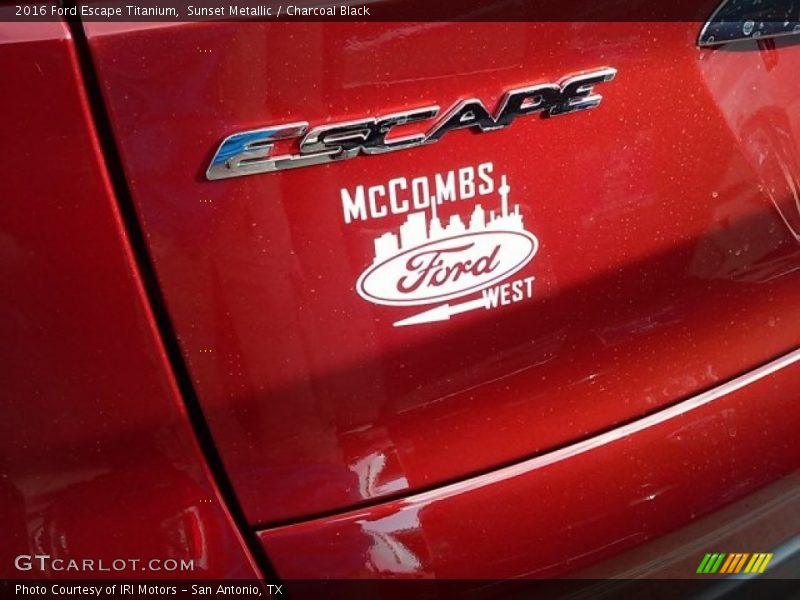 Sunset Metallic / Charcoal Black 2016 Ford Escape Titanium