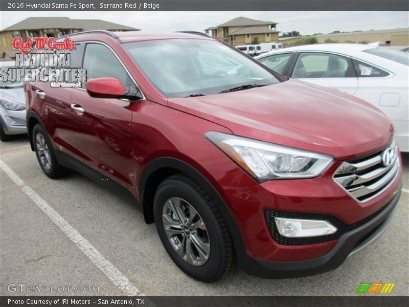 Serrano Red / Beige 2016 Hyundai Santa Fe Sport