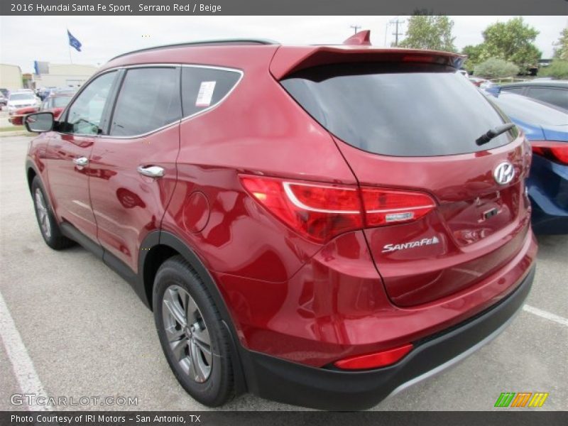 Serrano Red / Beige 2016 Hyundai Santa Fe Sport