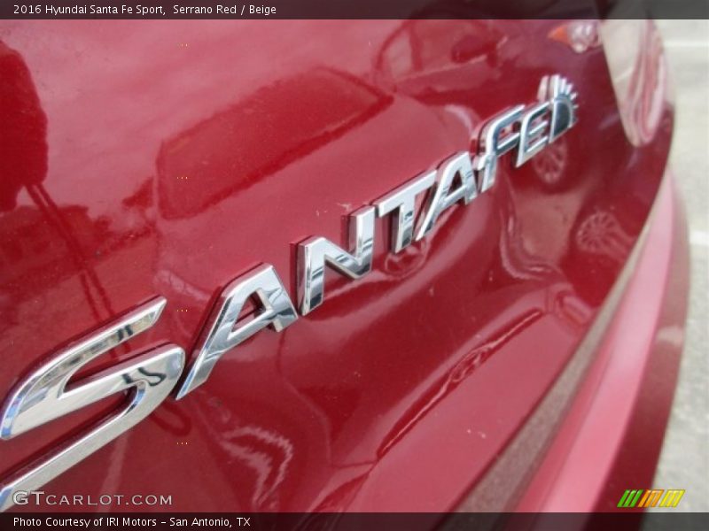 Serrano Red / Beige 2016 Hyundai Santa Fe Sport