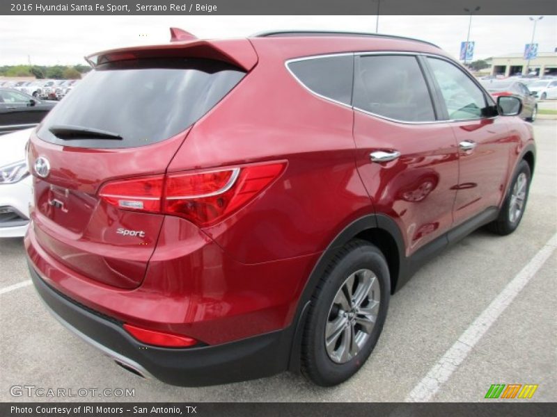 Serrano Red / Beige 2016 Hyundai Santa Fe Sport