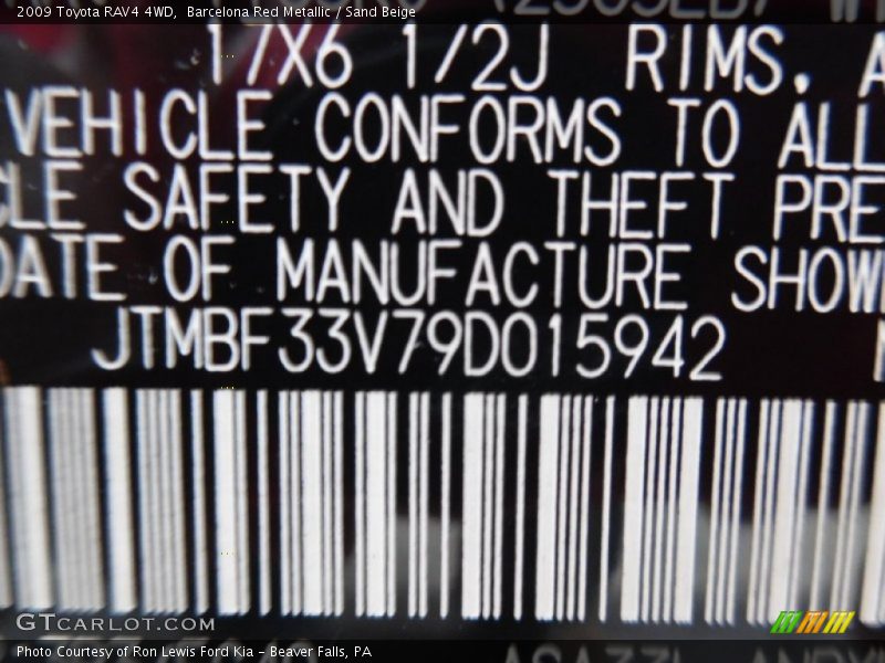 Barcelona Red Metallic / Sand Beige 2009 Toyota RAV4 4WD