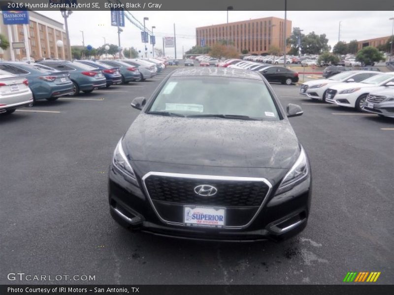 Eclipse Black / Gray 2016 Hyundai Sonata Hybrid SE