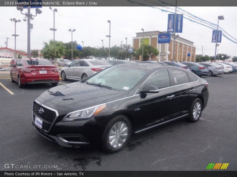 Eclipse Black / Gray 2016 Hyundai Sonata Hybrid SE