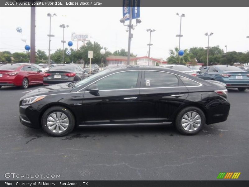 Eclipse Black / Gray 2016 Hyundai Sonata Hybrid SE