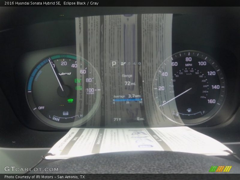 Eclipse Black / Gray 2016 Hyundai Sonata Hybrid SE