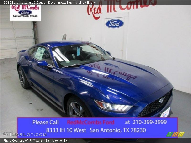 Deep Impact Blue Metallic / Ebony 2016 Ford Mustang V6 Coupe
