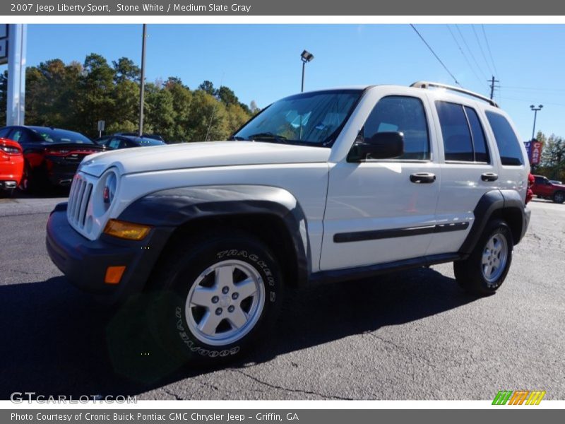 Stone White / Medium Slate Gray 2007 Jeep Liberty Sport