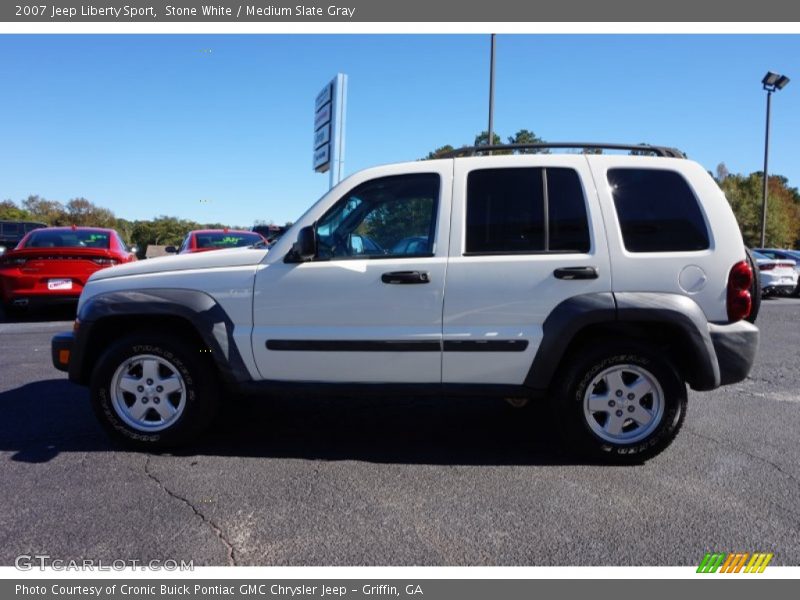 Stone White / Medium Slate Gray 2007 Jeep Liberty Sport