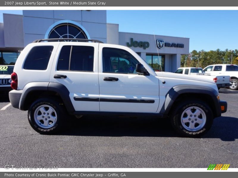 Stone White / Medium Slate Gray 2007 Jeep Liberty Sport