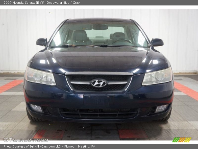 Deepwater Blue / Gray 2007 Hyundai Sonata SE V6