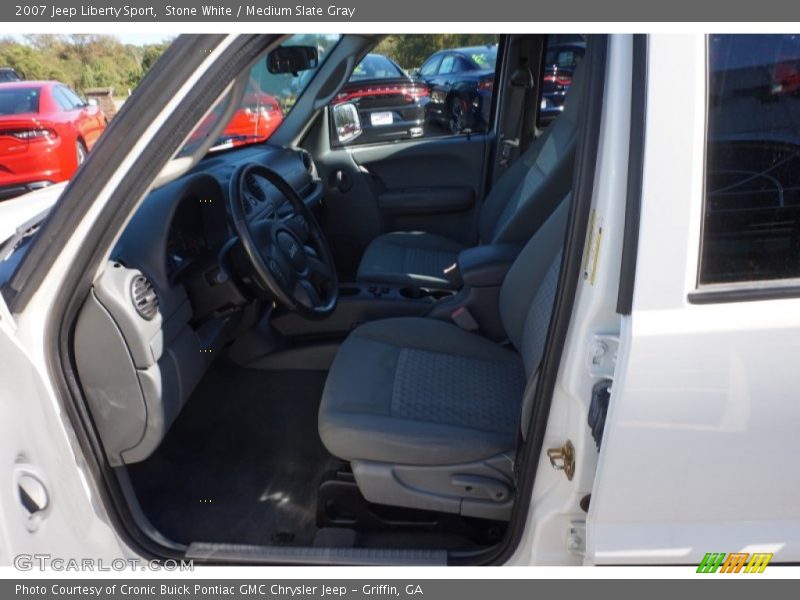Stone White / Medium Slate Gray 2007 Jeep Liberty Sport