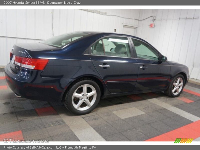 Deepwater Blue / Gray 2007 Hyundai Sonata SE V6