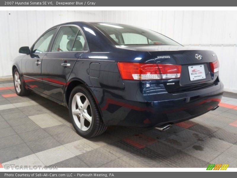 Deepwater Blue / Gray 2007 Hyundai Sonata SE V6