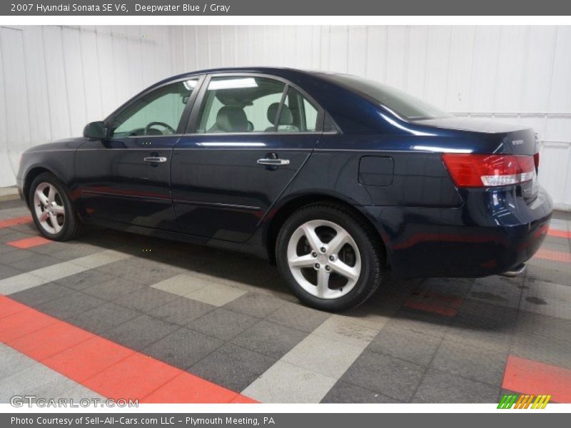Deepwater Blue / Gray 2007 Hyundai Sonata SE V6
