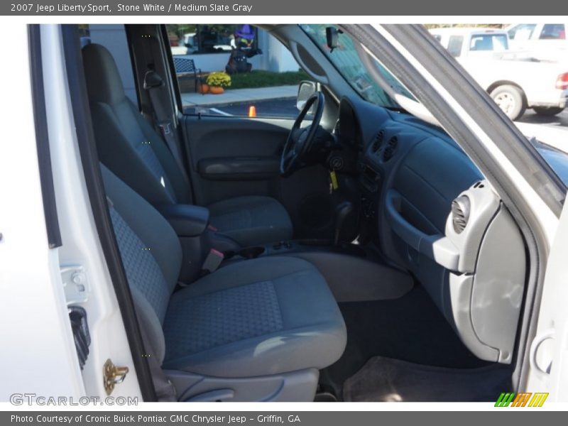 Stone White / Medium Slate Gray 2007 Jeep Liberty Sport