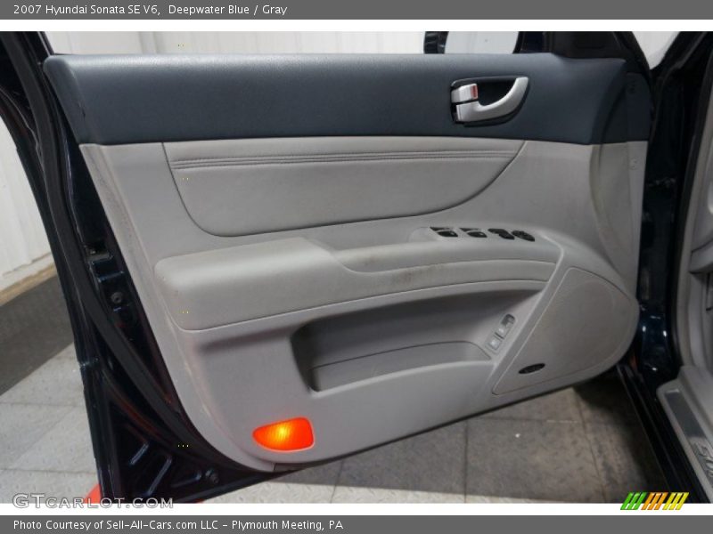 Deepwater Blue / Gray 2007 Hyundai Sonata SE V6