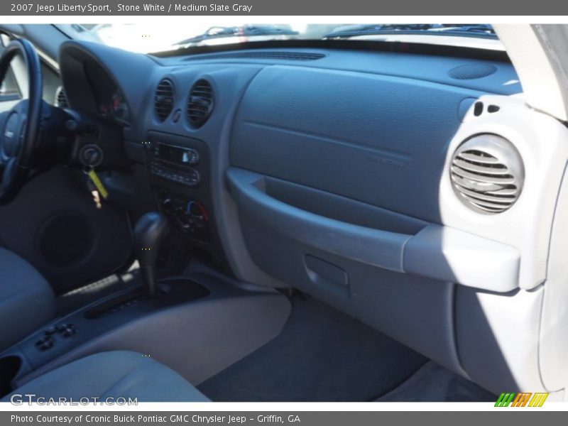 Stone White / Medium Slate Gray 2007 Jeep Liberty Sport