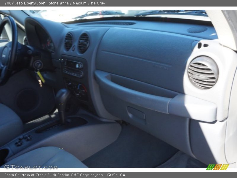 Stone White / Medium Slate Gray 2007 Jeep Liberty Sport