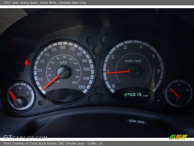 Stone White / Medium Slate Gray 2007 Jeep Liberty Sport