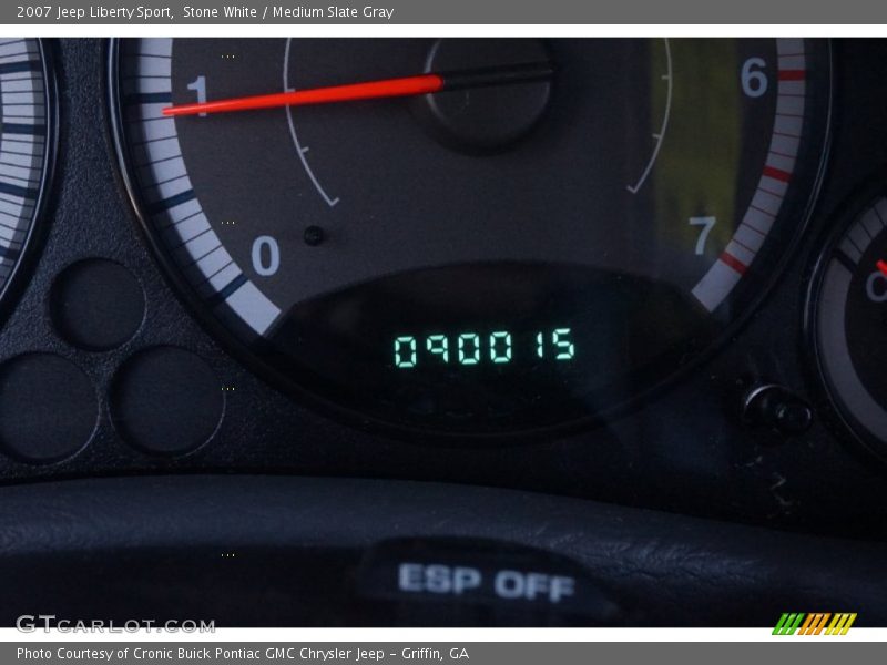 Stone White / Medium Slate Gray 2007 Jeep Liberty Sport
