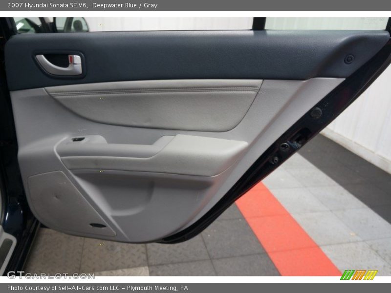 Deepwater Blue / Gray 2007 Hyundai Sonata SE V6