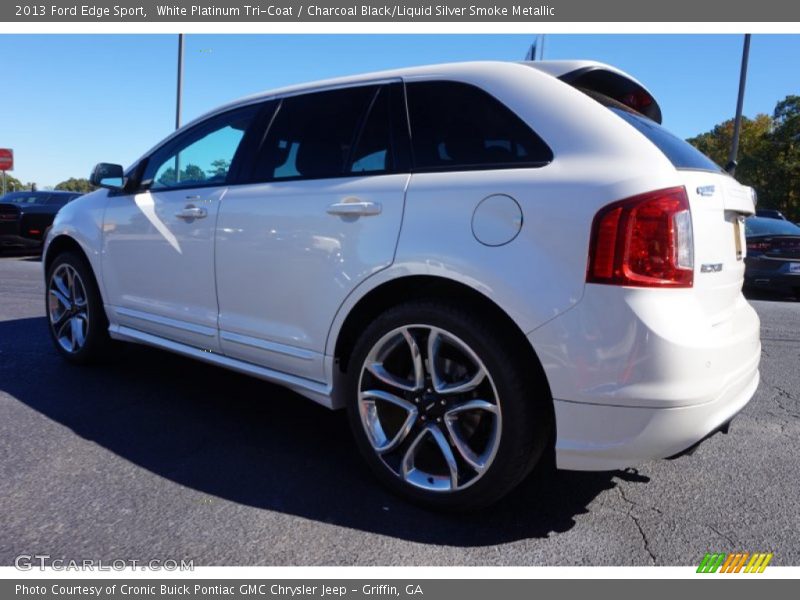 White Platinum Tri-Coat / Charcoal Black/Liquid Silver Smoke Metallic 2013 Ford Edge Sport