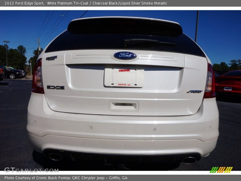 White Platinum Tri-Coat / Charcoal Black/Liquid Silver Smoke Metallic 2013 Ford Edge Sport