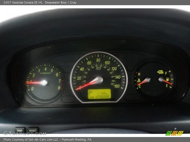 Deepwater Blue / Gray 2007 Hyundai Sonata SE V6
