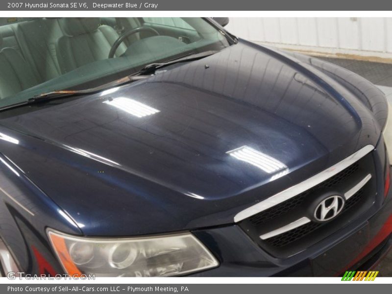 Deepwater Blue / Gray 2007 Hyundai Sonata SE V6