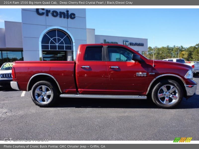 Deep Cherry Red Crystal Pearl / Black/Diesel Gray 2014 Ram 1500 Big Horn Quad Cab