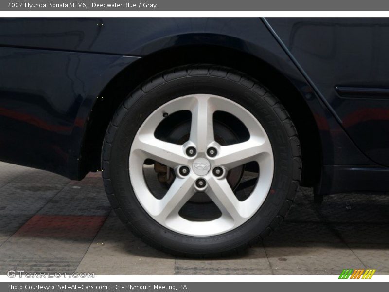 Deepwater Blue / Gray 2007 Hyundai Sonata SE V6