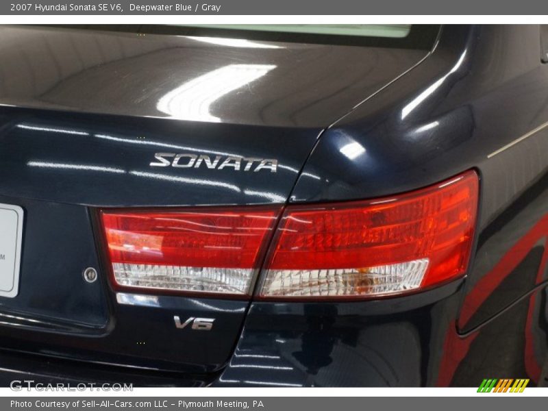 Deepwater Blue / Gray 2007 Hyundai Sonata SE V6