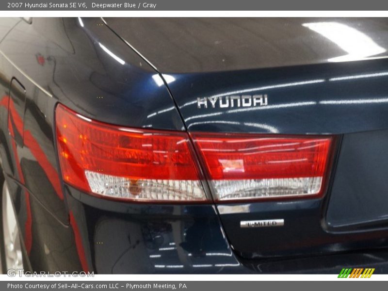 Deepwater Blue / Gray 2007 Hyundai Sonata SE V6