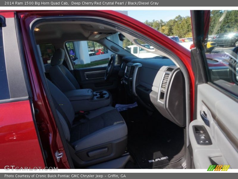 Deep Cherry Red Crystal Pearl / Black/Diesel Gray 2014 Ram 1500 Big Horn Quad Cab