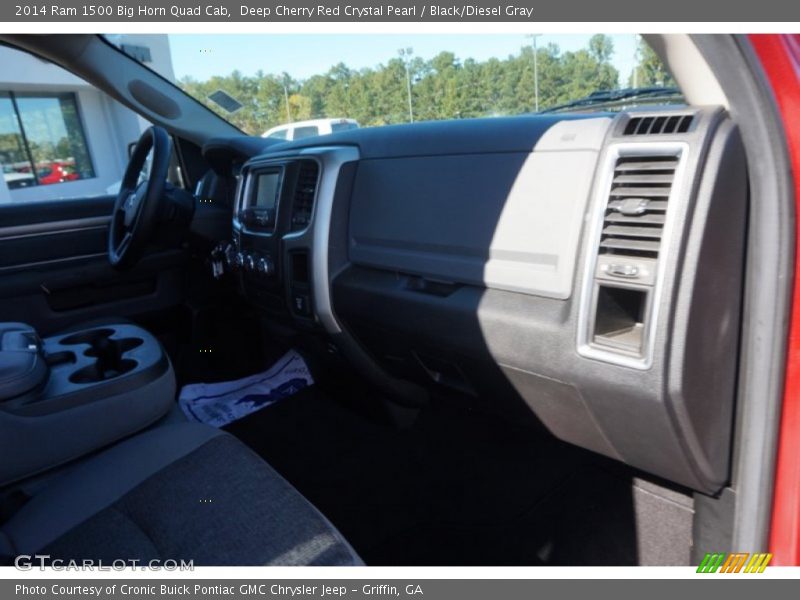 Deep Cherry Red Crystal Pearl / Black/Diesel Gray 2014 Ram 1500 Big Horn Quad Cab