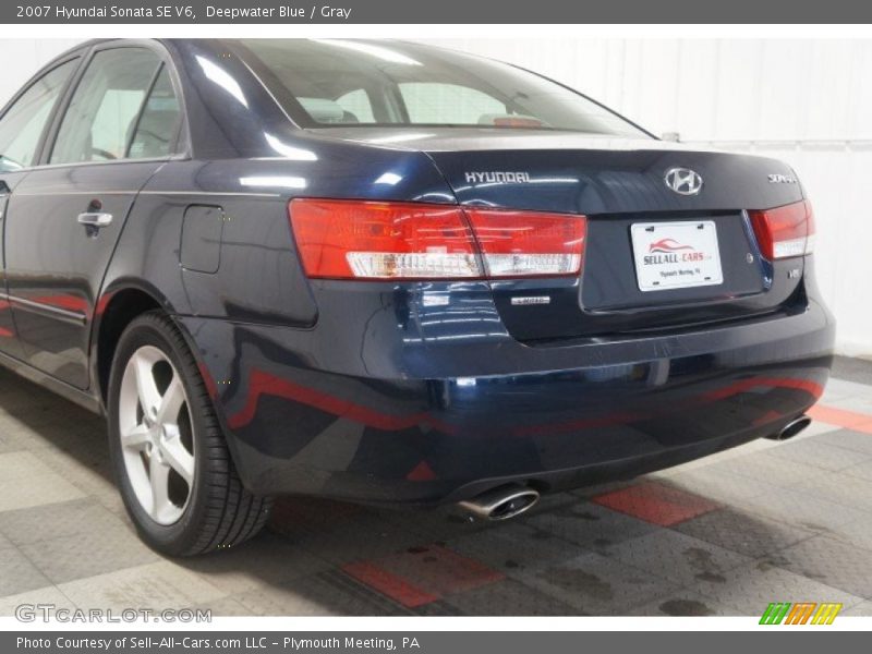 Deepwater Blue / Gray 2007 Hyundai Sonata SE V6