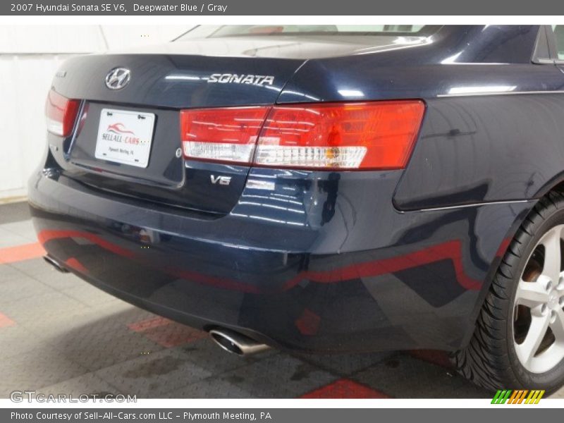 Deepwater Blue / Gray 2007 Hyundai Sonata SE V6