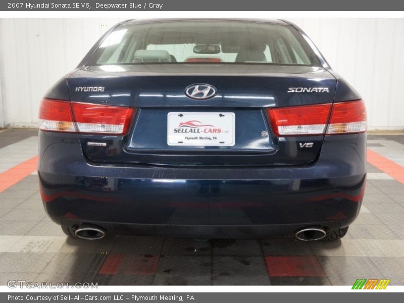 Deepwater Blue / Gray 2007 Hyundai Sonata SE V6