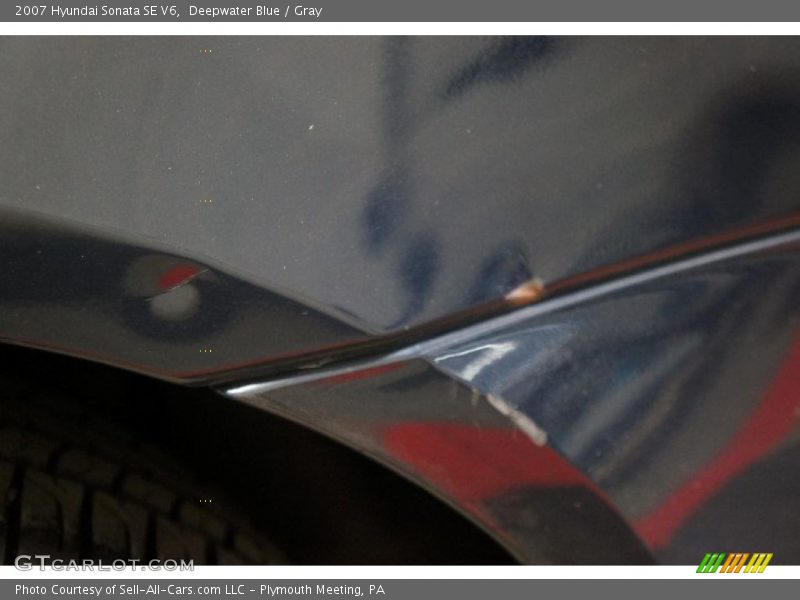 Deepwater Blue / Gray 2007 Hyundai Sonata SE V6