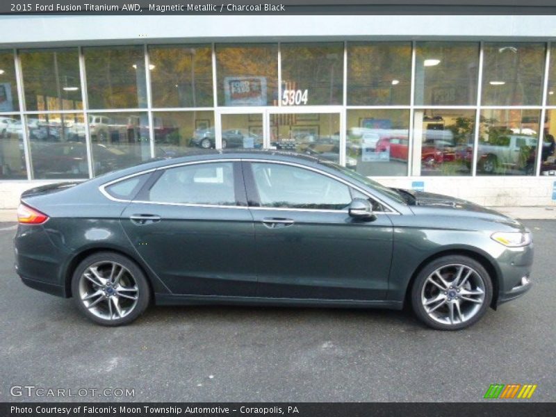 Magnetic Metallic / Charcoal Black 2015 Ford Fusion Titanium AWD