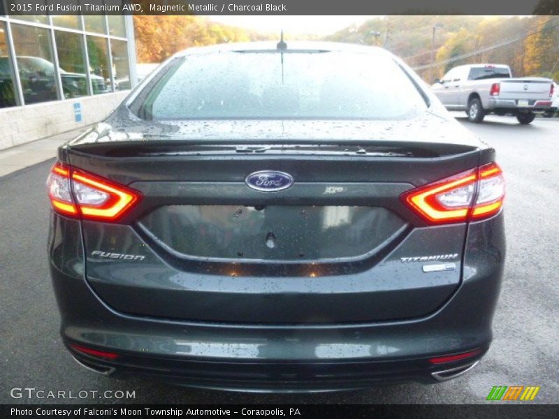 Magnetic Metallic / Charcoal Black 2015 Ford Fusion Titanium AWD