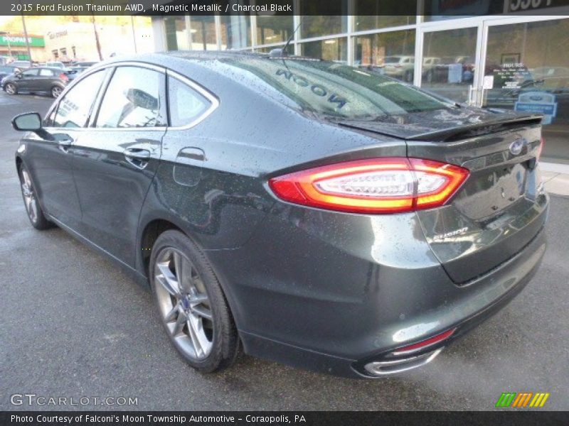 Magnetic Metallic / Charcoal Black 2015 Ford Fusion Titanium AWD