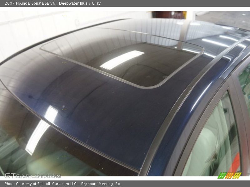 Deepwater Blue / Gray 2007 Hyundai Sonata SE V6