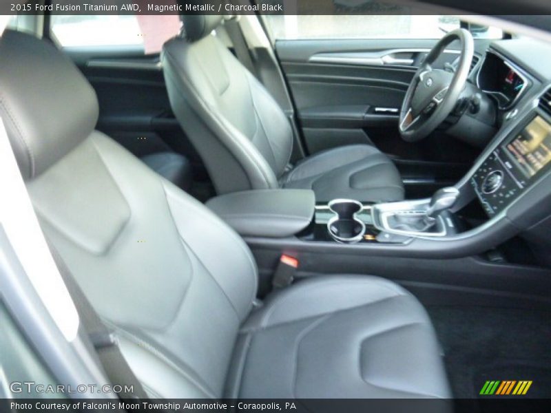 Magnetic Metallic / Charcoal Black 2015 Ford Fusion Titanium AWD