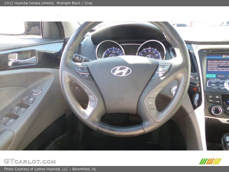 Midnight Black / Gray 2012 Hyundai Sonata Limited